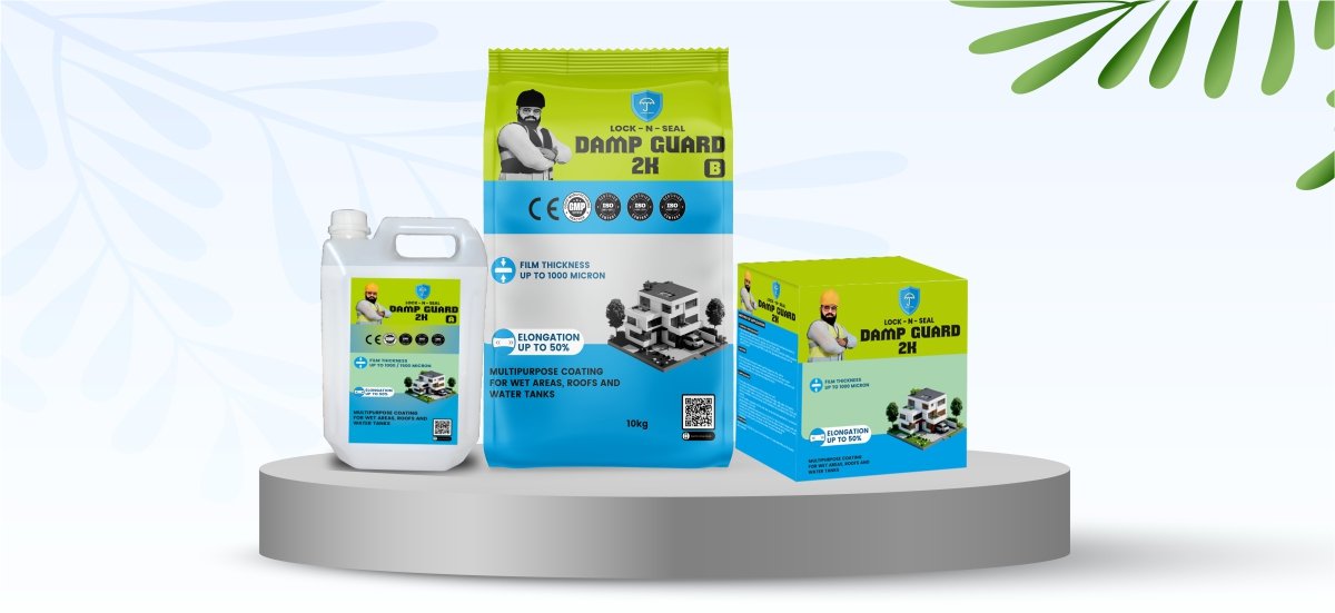 Lock-n-Seal Damp Guard 2K cement based waterproofing membrane for concrete and masonry surfaces