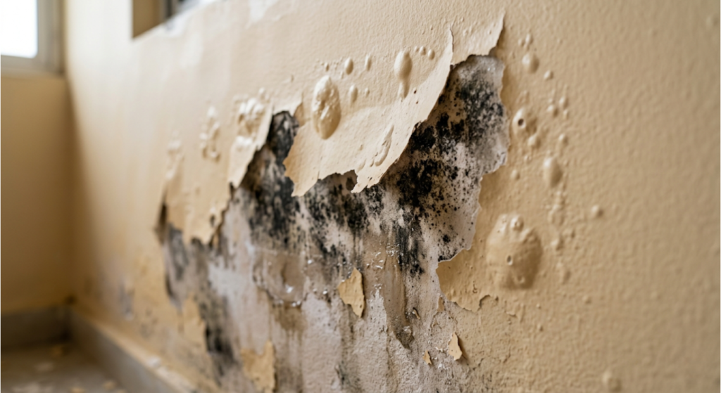 Deewar pe fungus se pehle aur Lock N Seal waterproofing ke baad ka fark