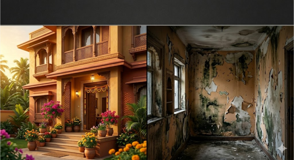 Ghar kharidne se pehle waterproofing check — damp wall aur seepage ke signs